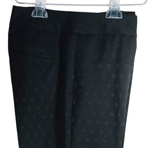 Talbots Signature Black Polka Dot on Black Tapered Leg Pants - Size 12